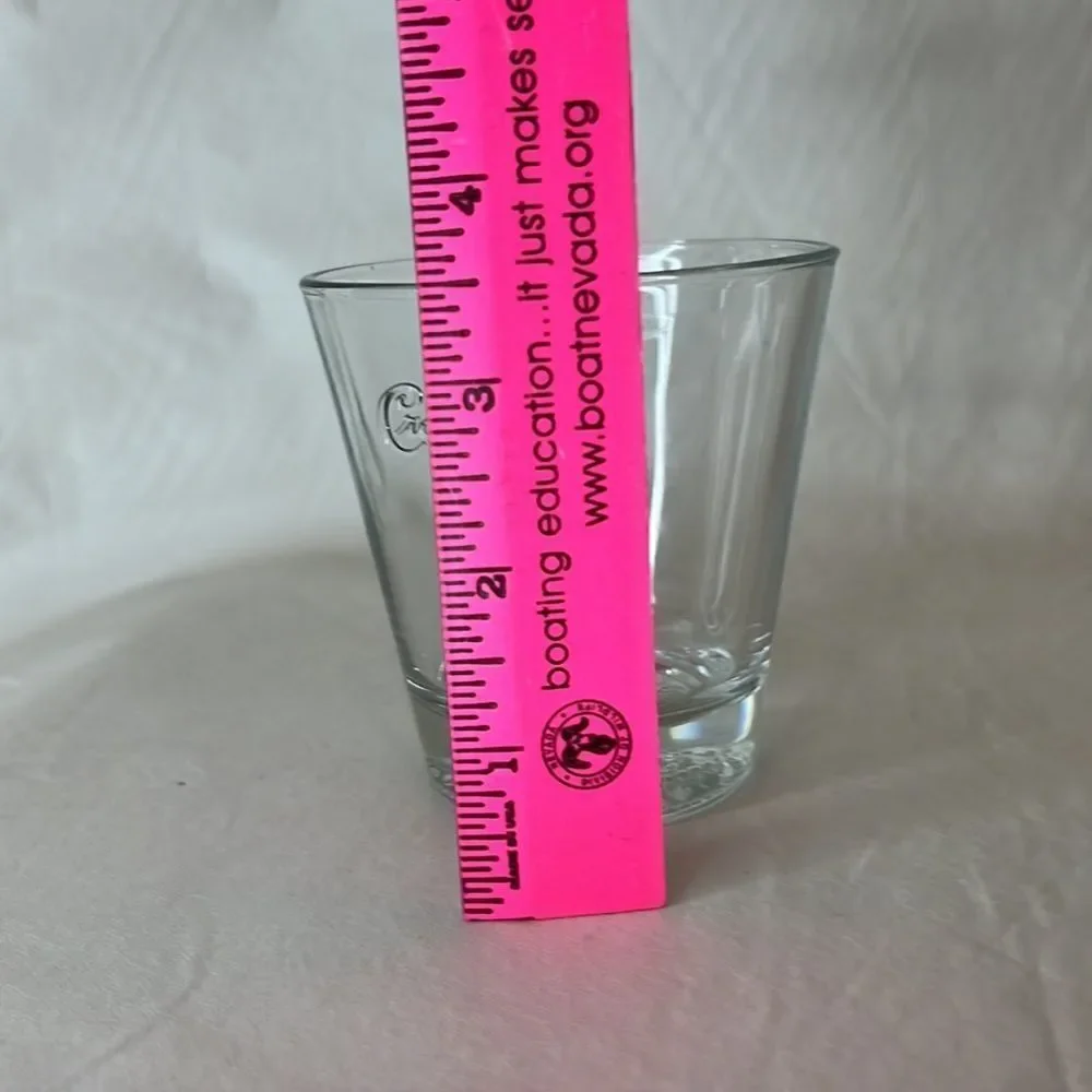 Crown Royal 10 Ounce Rocks Whiskey Monogrammed 3 1/4 In Round 3 1/4 Inches Tall